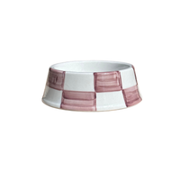 Comedouro quadriculado marrom dogmatch - PET