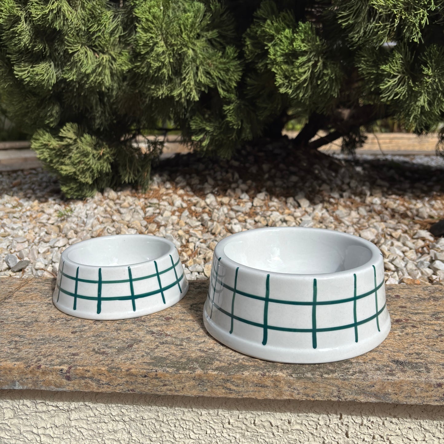 Comedouro quadriculado verde dogmatch - PET