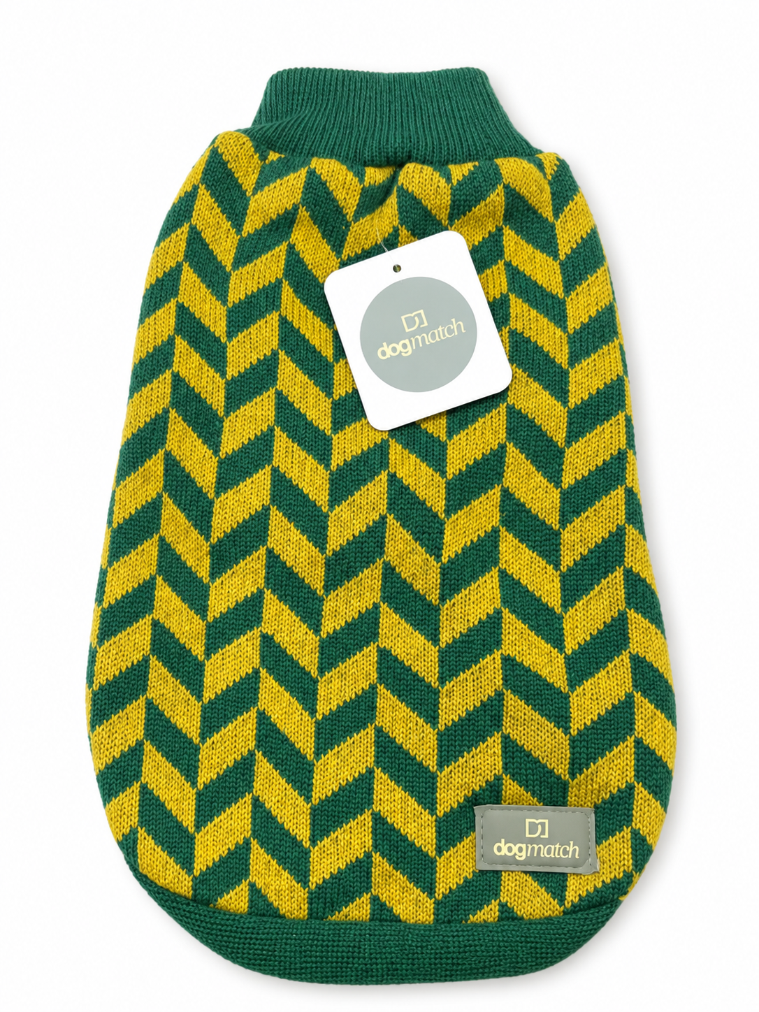 Blusa Zig-Zag Verde e Amarela em Jacquard – dogmatch PET