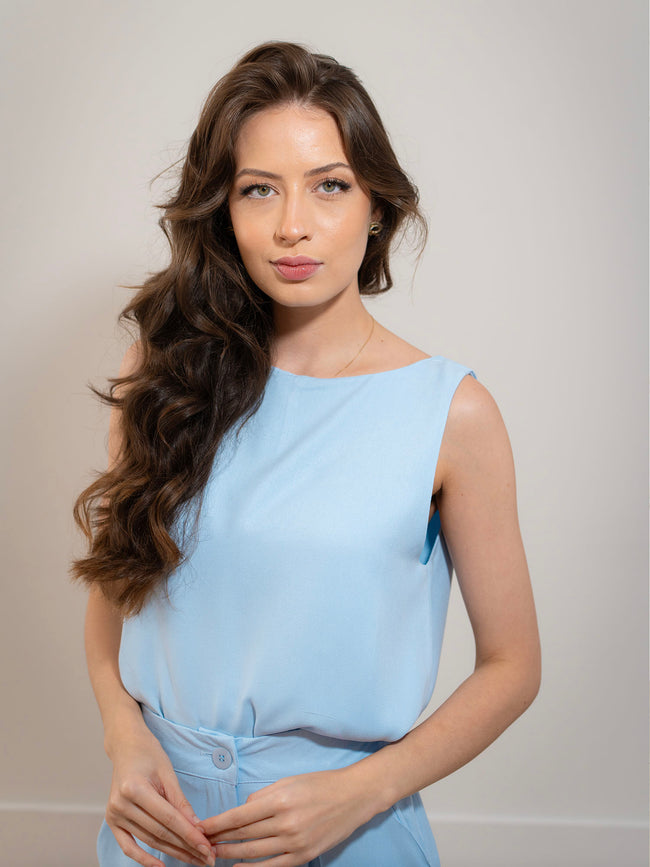 Blusa Azul Côte d’Azur – dogmatch