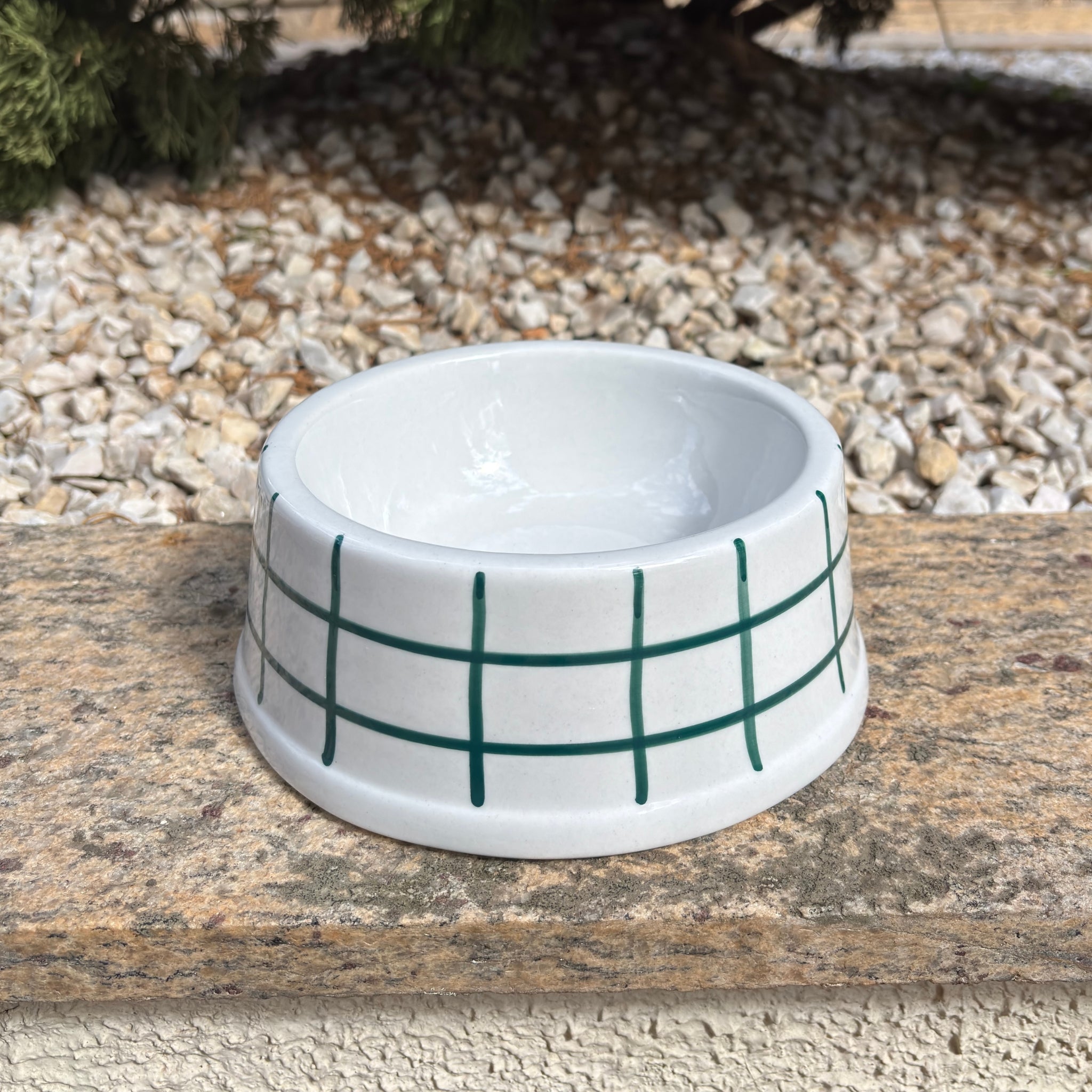 Comedouro quadriculado verde dogmatch - PET