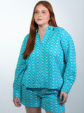 Short laise Santorini azul